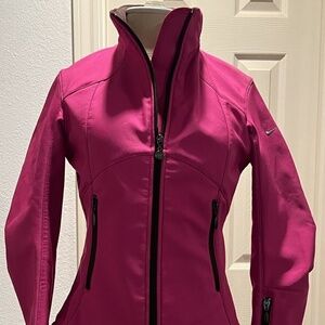 Nike Jacket Women’s Pink Softshell Fleece Lined Size XS